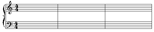 Notenlinie mit Notenschlüssel auf der Notation